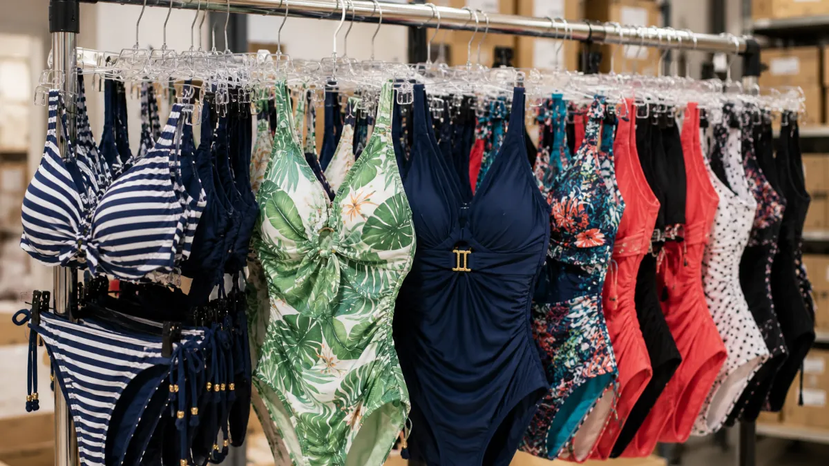 Stock di costumi da bagno fuori stagione rimasti in magazzino