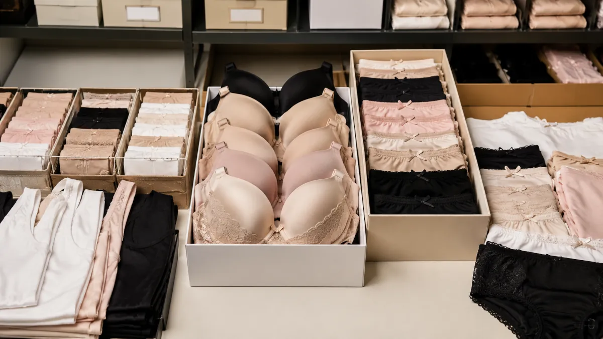 Stock di intimo donna: reggiseni, slip e body pronti per la valutazione